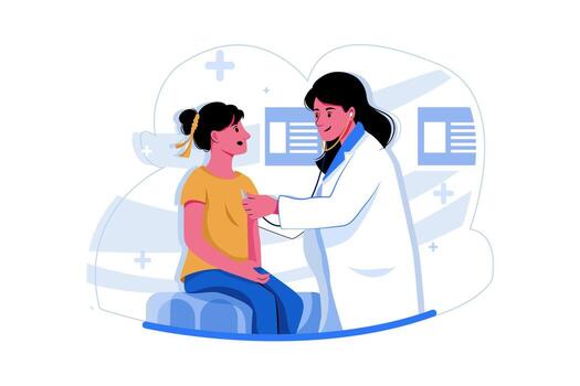 doctor-treating-a-female-patient-vector